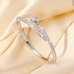 Sliver Nail Head Bracelet